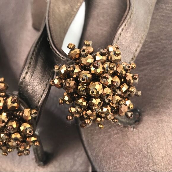 Flojos Bronze Beaded FlipFlop Sandals - Picture 8 of 10